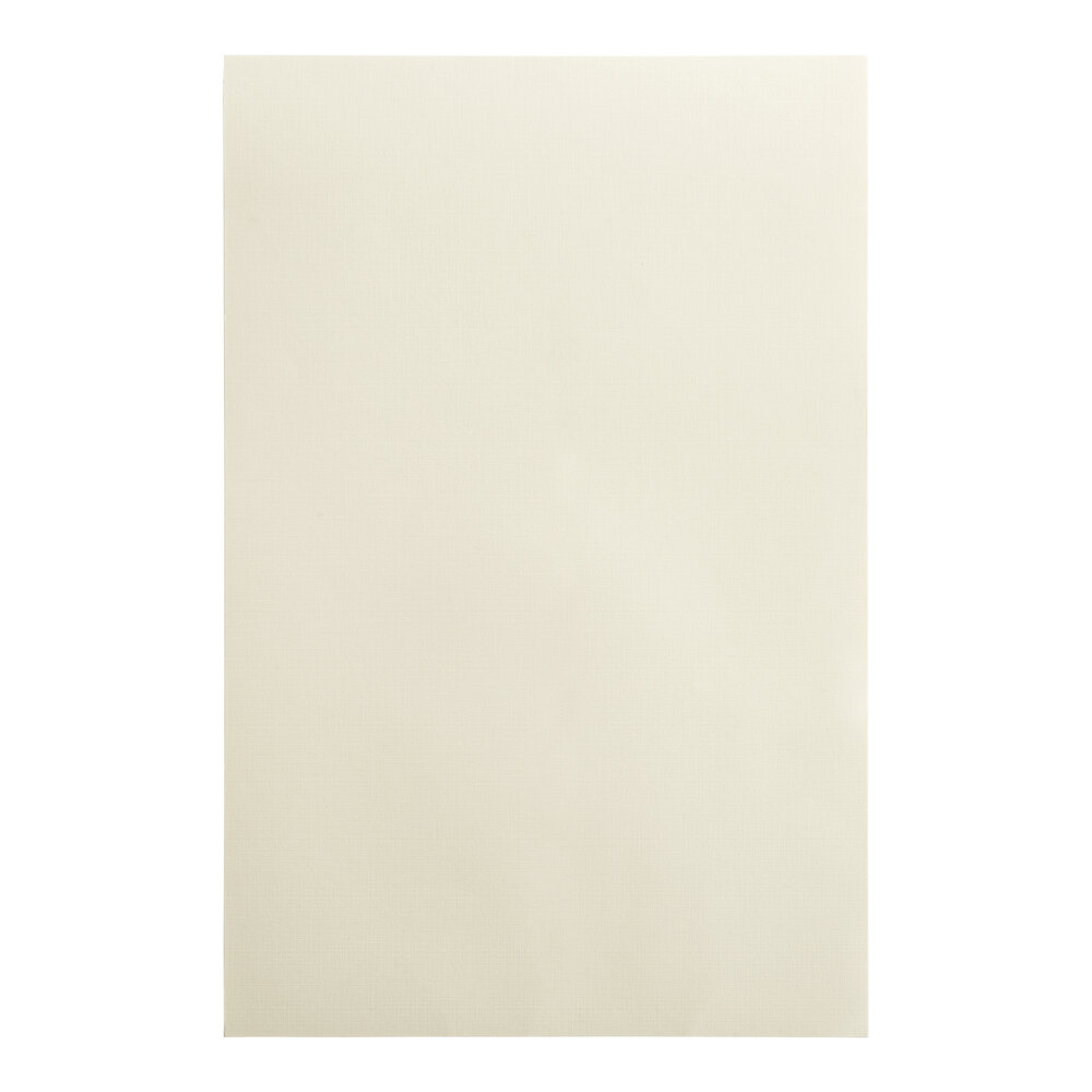 Choice 11" x 17" Heavy Weight 80 lb. Natural Linen Menu Paper - 100/Pack