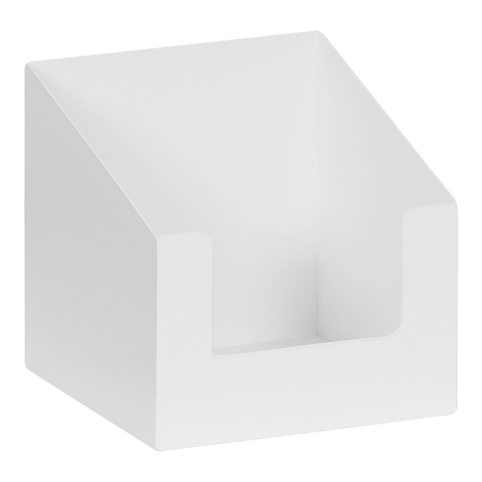 Cal-Mil Juno 5 1/2" x 5 1/2" x 5 1/2" White Metal Beverage Napkin Holder
