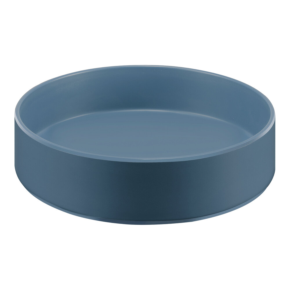 Cal-Mil Hudson 72 oz. Stone Blue Raised Rim Melamine Bowl