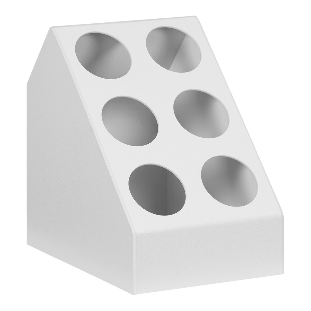 Cal-Mill Classic White 6-Cylinder Flatware / Condiment Holder 2049-15