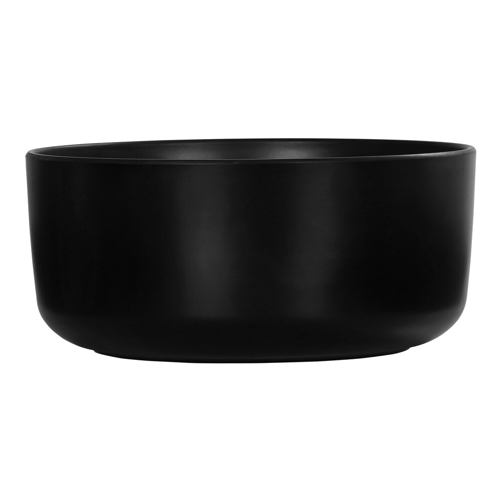 Cal-Mil Oslo 72 oz. Black Round Melamine Serving Bowl