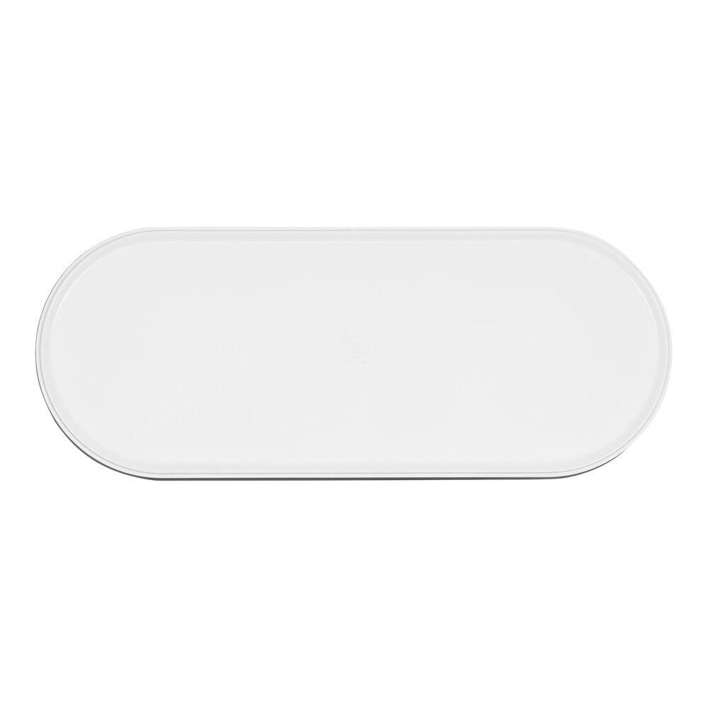 Cal-Mil Hudson 20" x 8" White Oval Low Rim Melamine Platter