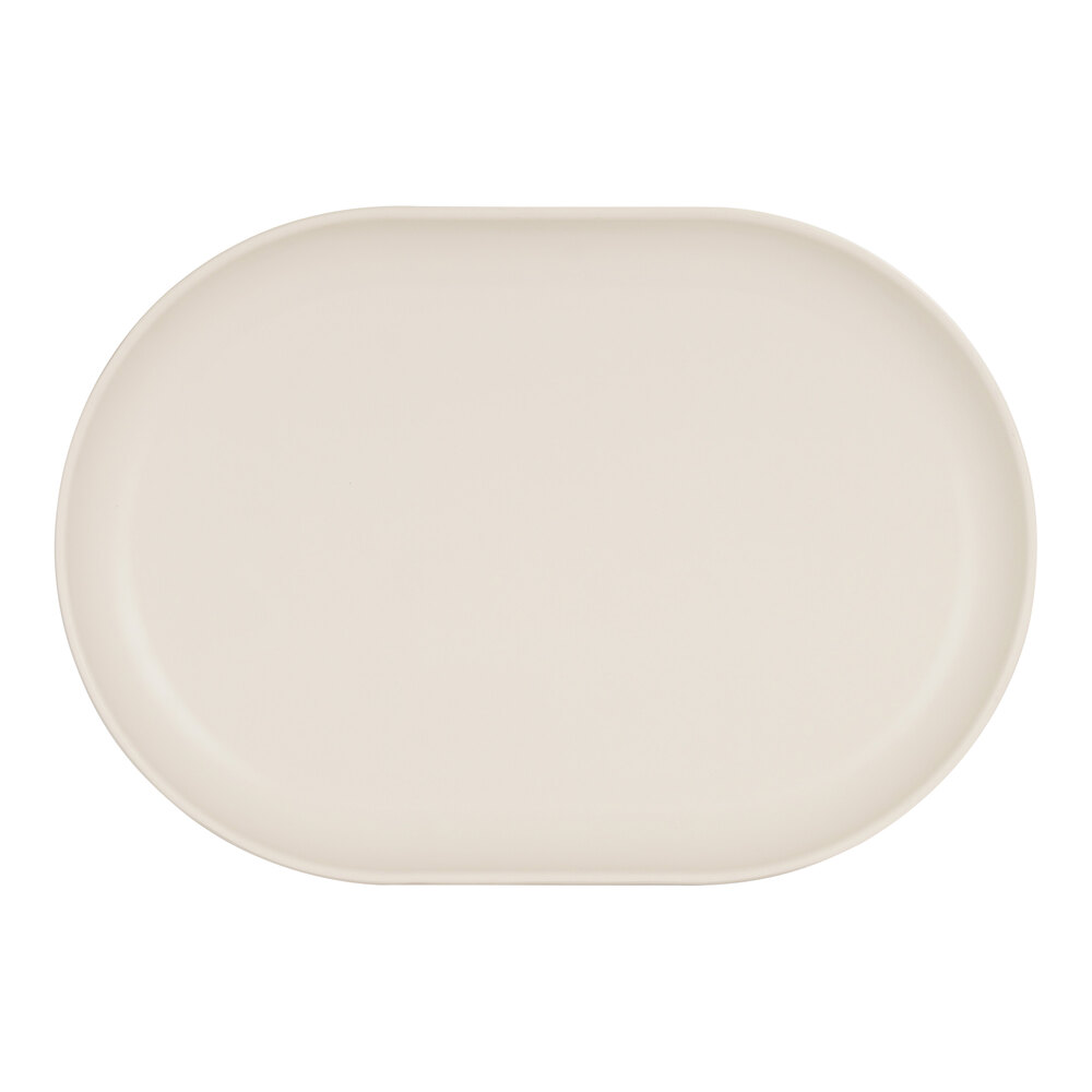 Cal-Mil Oslo 11" x 7" Ivory Oval Melamine Platter