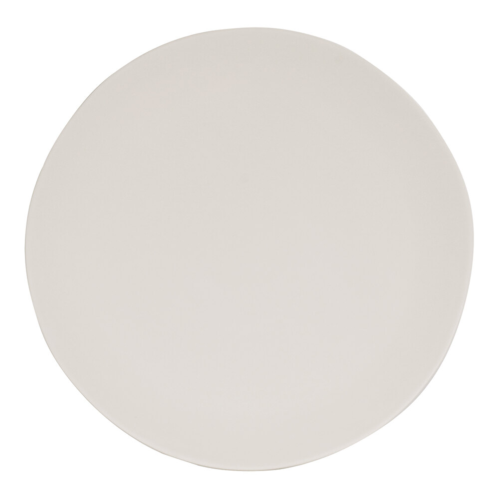 Cal-Mil Hand Thrown 9" Ivory Round Melamine Coupe Plate
