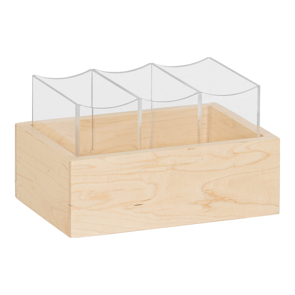 Cal-Mil Blonde 3-Compartment Maple Flatware Organizer 3408-71