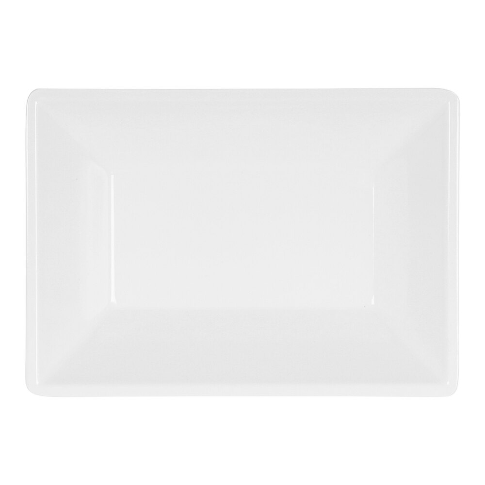 Cal-Mil Square 7" x 5" White Melamine Plate