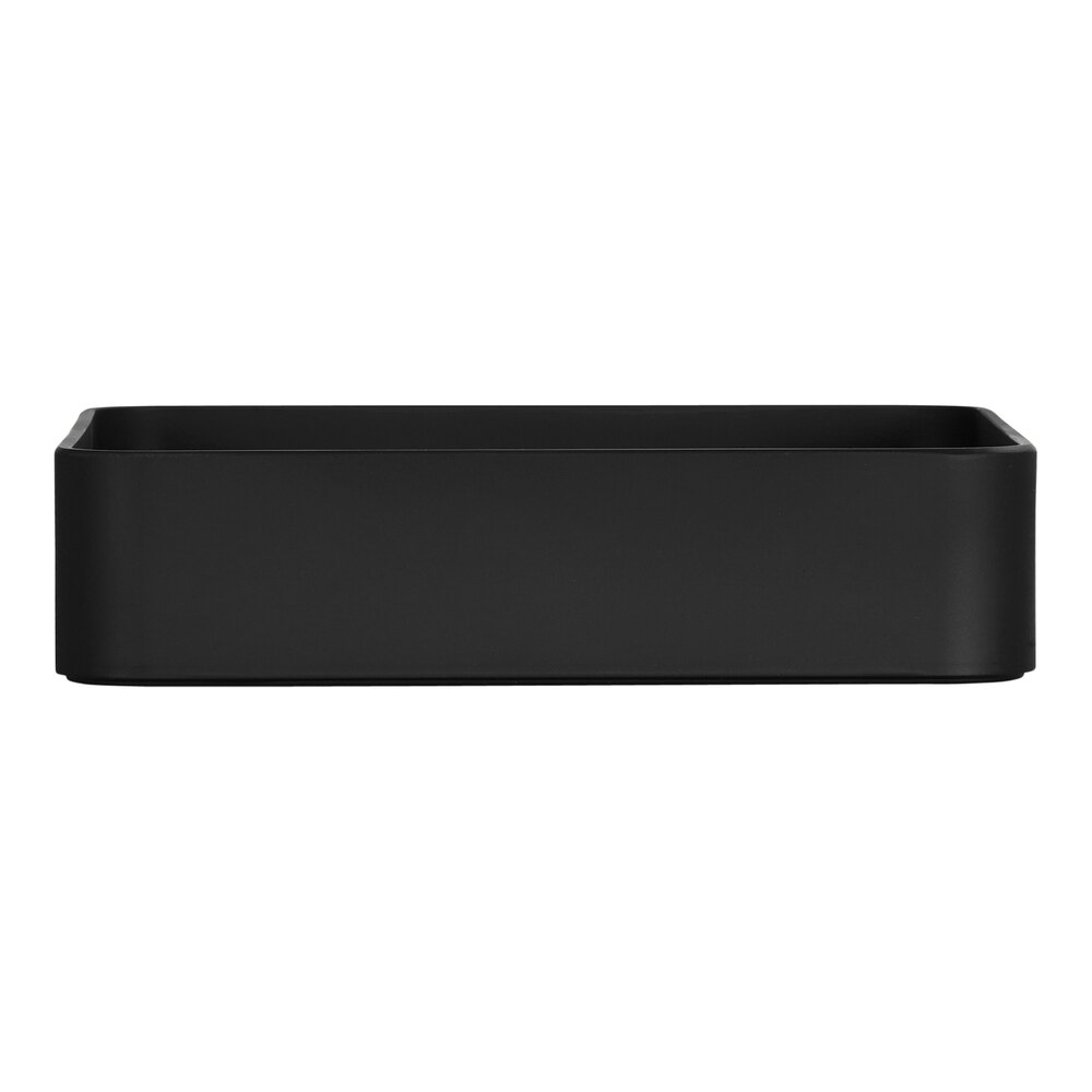 Cal-Mil Hudson 160 oz. Black Square Melamine Bowl
