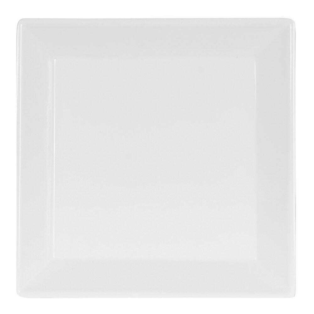 Cal-Mil Square 10" White Melamine Plate