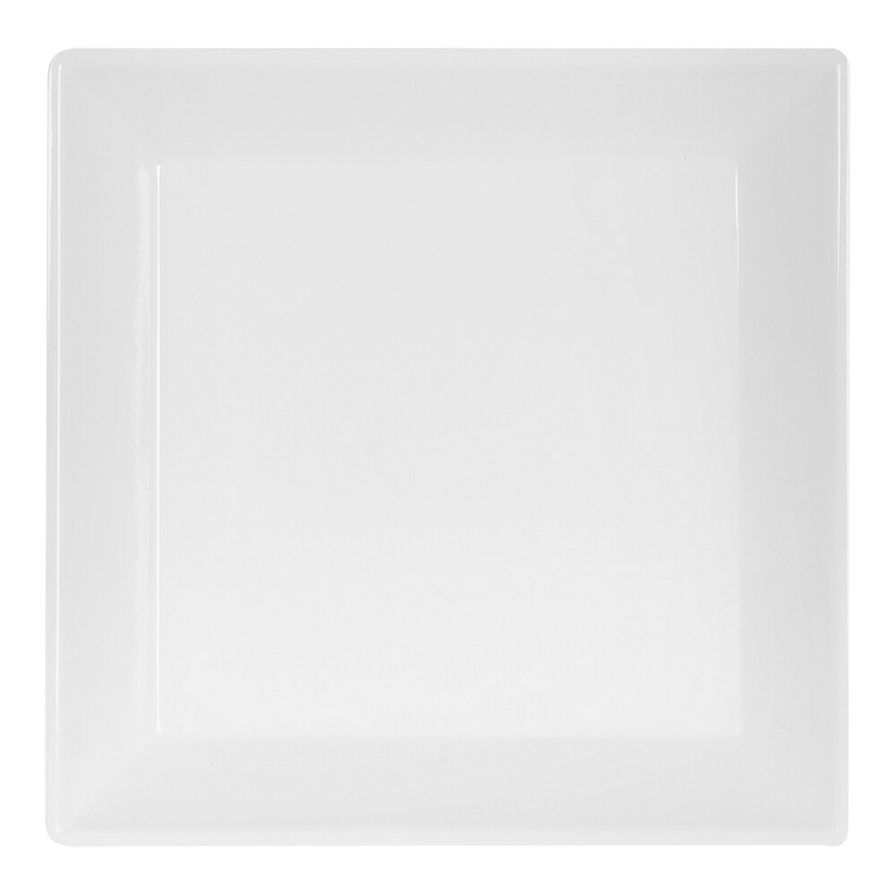 Cal-Mil Square 8" White Melamine Plate