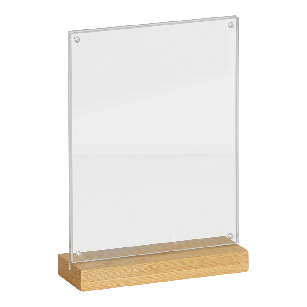 Cal-Mil Sydney 8 1/2" x 3" x 12 1/4" Oak Base Card Holder