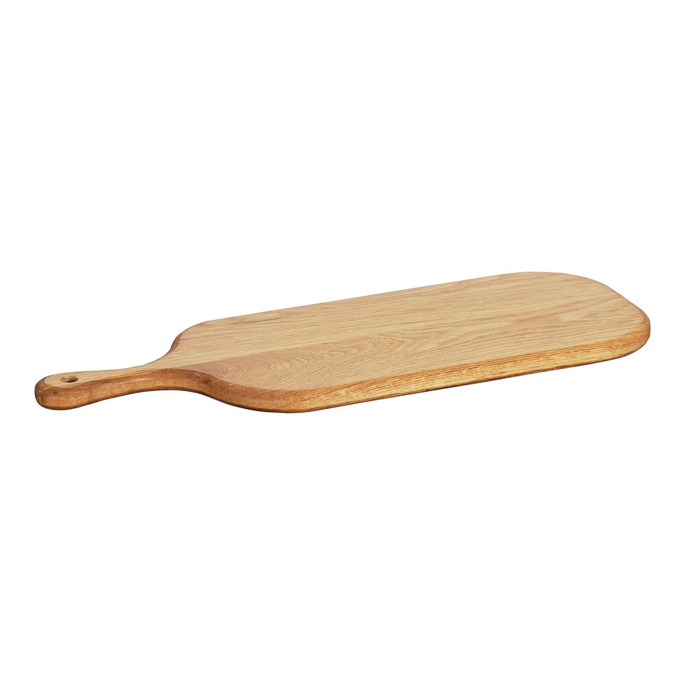 Cal-Mil Sydney 22" x 8" x 3/4" Oak Organic Serving Board with Handle