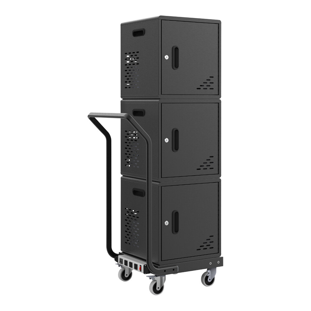 Luxor 30 Tablet / iPad / Chromebook Modular Charging Cabinets with Dolly and Handle LLMC30SP