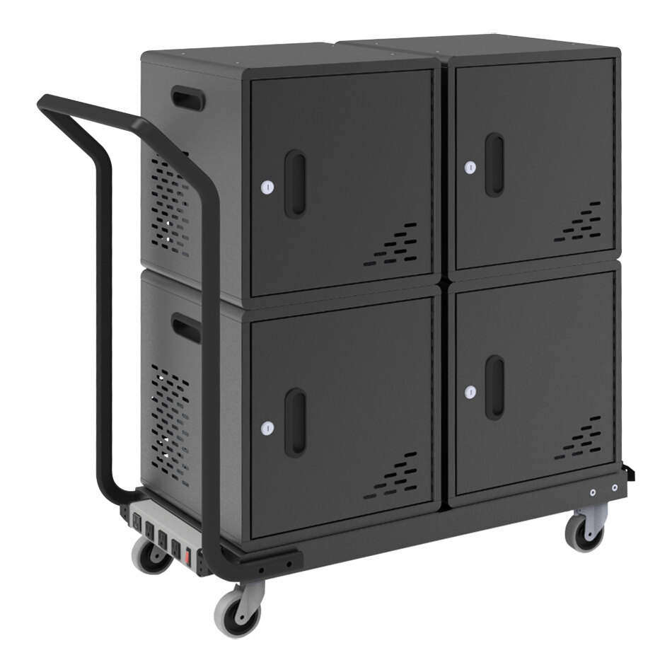Luxor 40 Tablet / iPad / Chromebook Modular Charging Cabinets with Dolly and Handle LLMC40DP