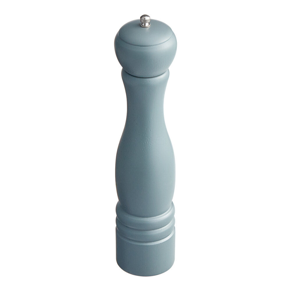 Acopa 12" Matte Steel Blue Wooden Salt / Pepper Mill