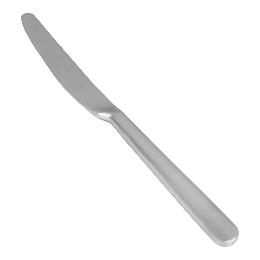 Front of the House Oliver 9 1/4" 18/10 Stainless Steel Extra Heavy Weight Brushed Dinner Knife - 12/Case