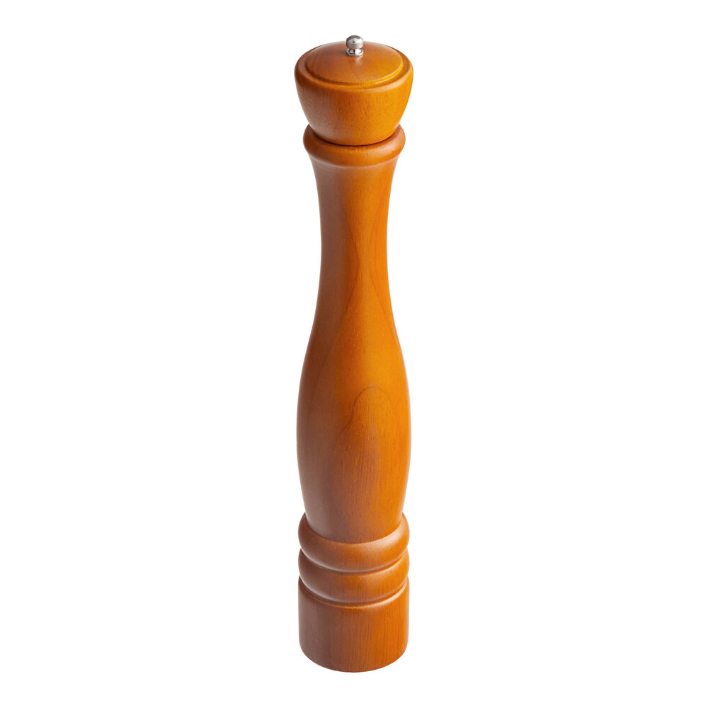 Acopa 18" Matte Brown Wooden Salt / Pepper Mill