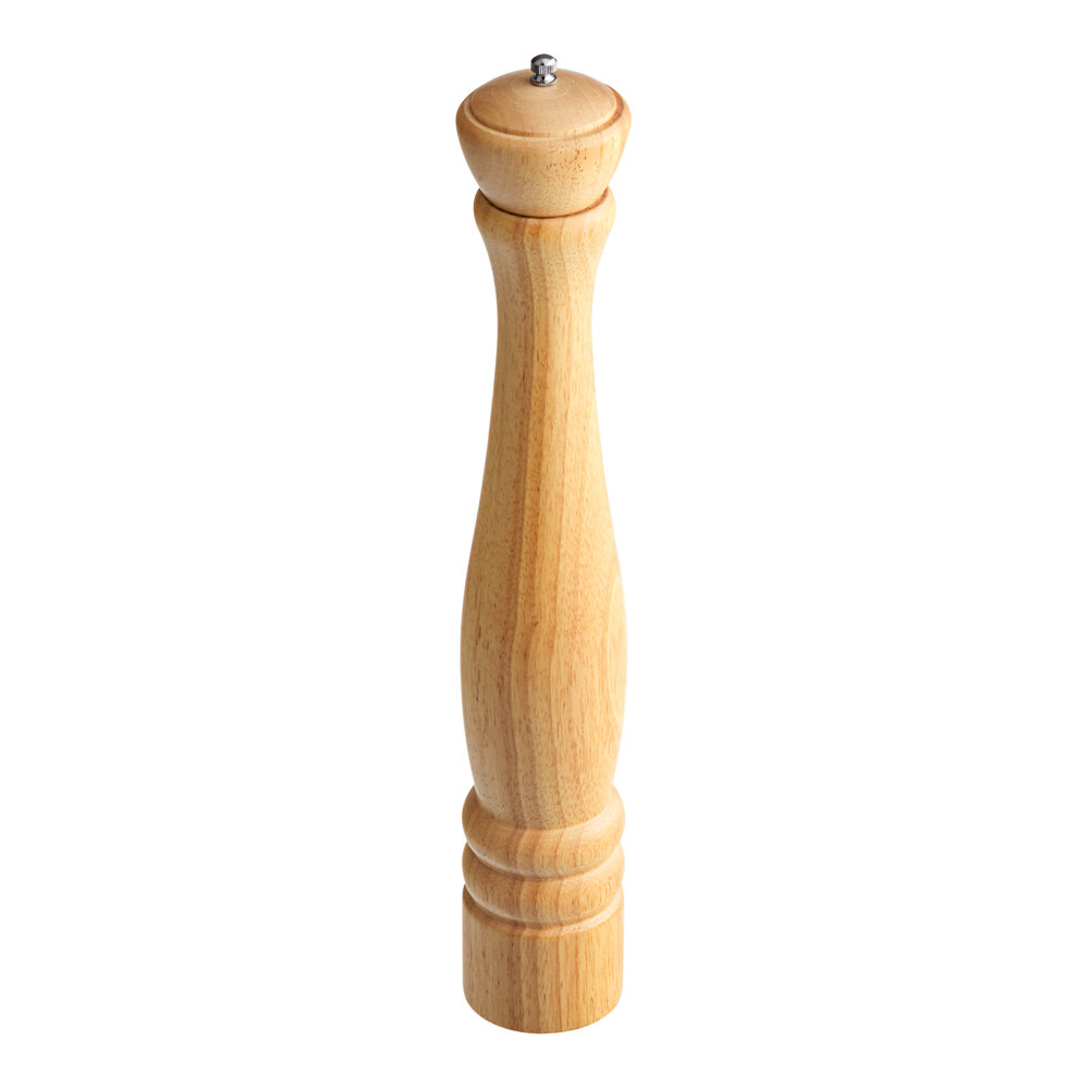 Acopa 18" Matte Natural Wooden Salt / Pepper Mill