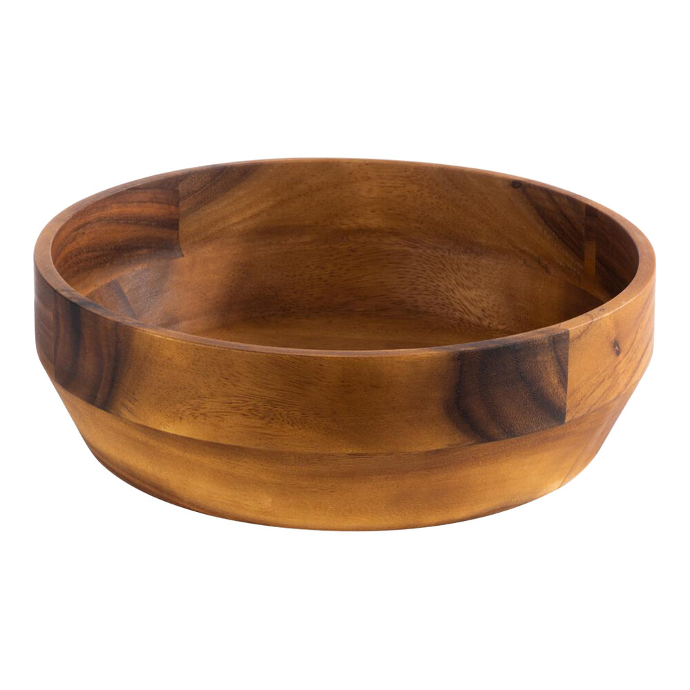 APS 101 oz. Round Acacia Serving Bowl