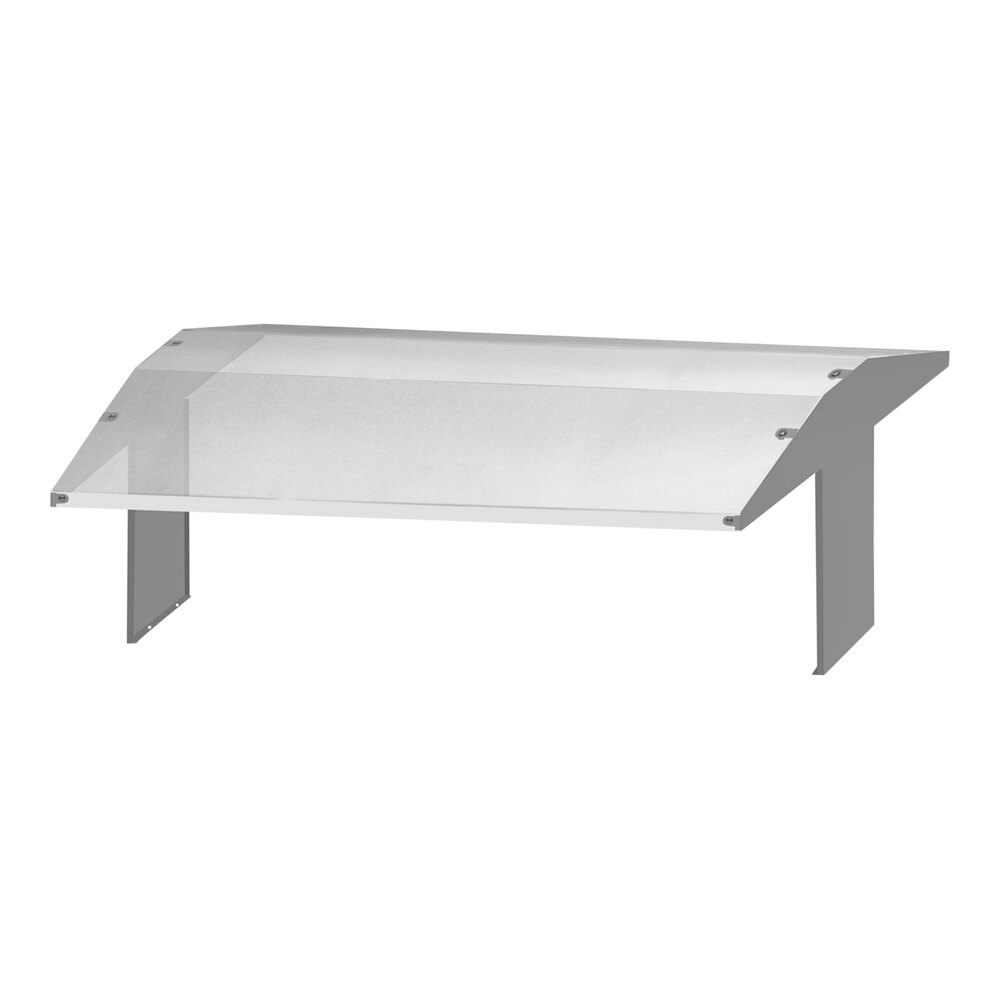 Cadco SGJ-2 Stainless Steel / Polycarbonate Sneeze Guard for CBC-HH