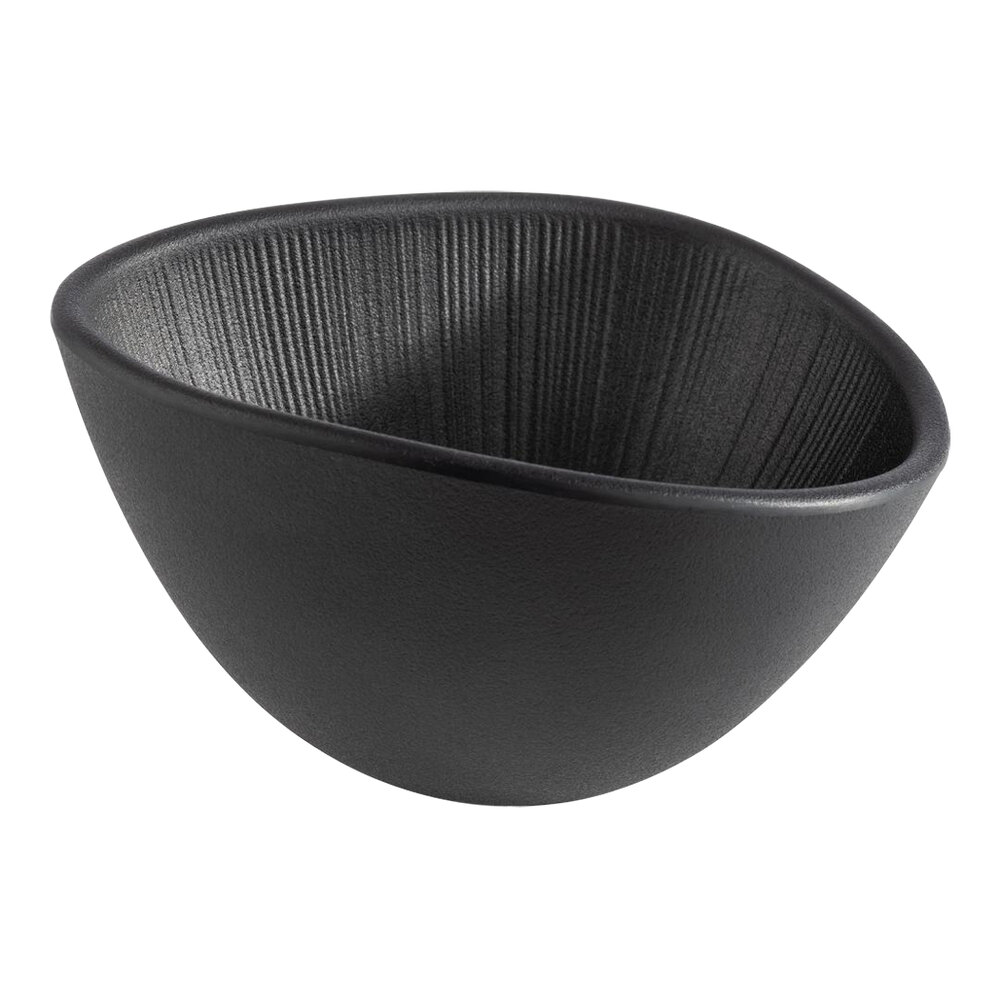APS Nero 10.1 oz. Organic Melamine Bowl - 6/Case