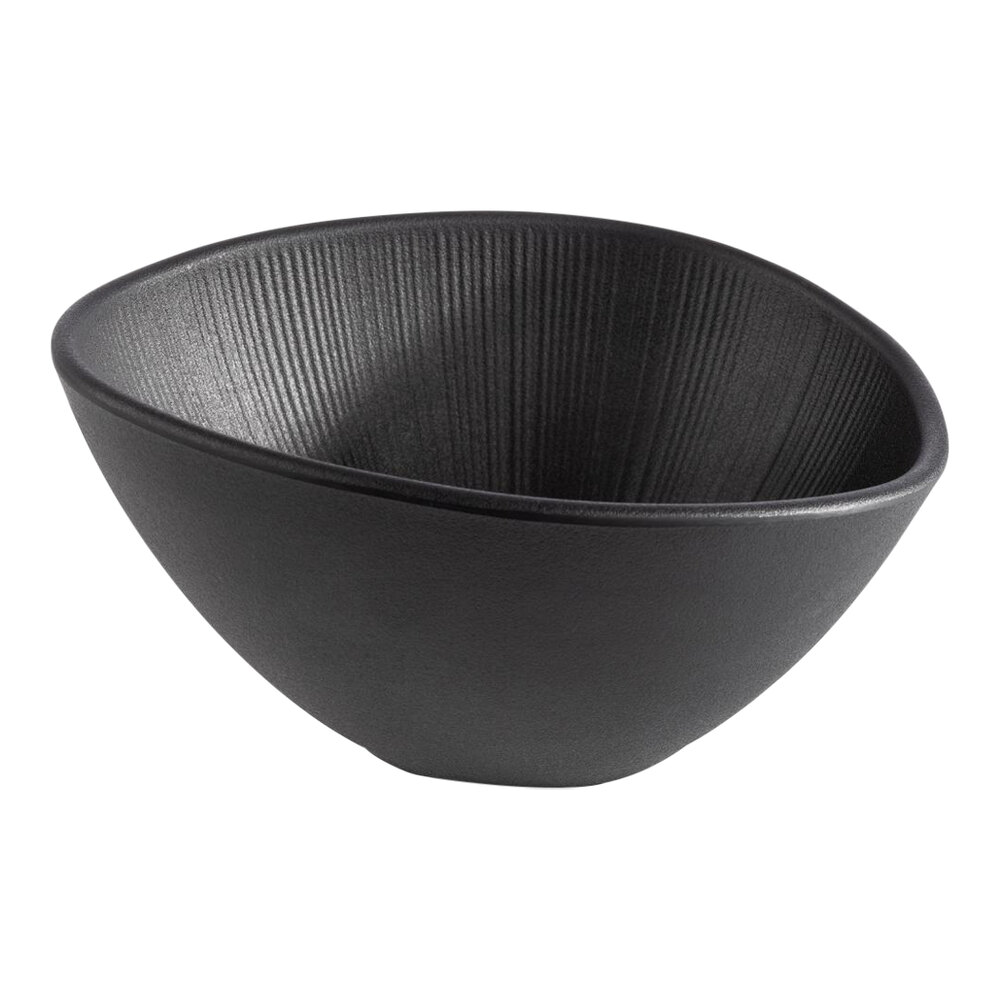 APS Nero 16.9 oz. Organic Melamine Bowl - 6/Case