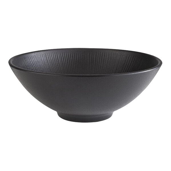 APS Nero 57.5 oz. Round Melamine Bowl - 6/Case