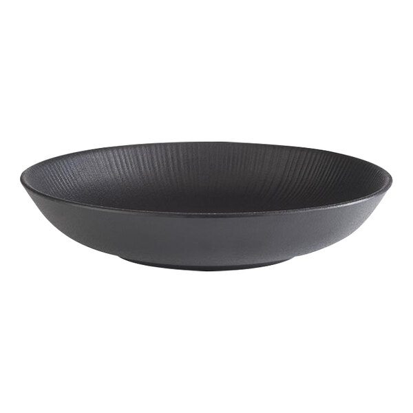 APS Nero 27 oz. Round Deep Coupe Melamine Bowl - 6/Case