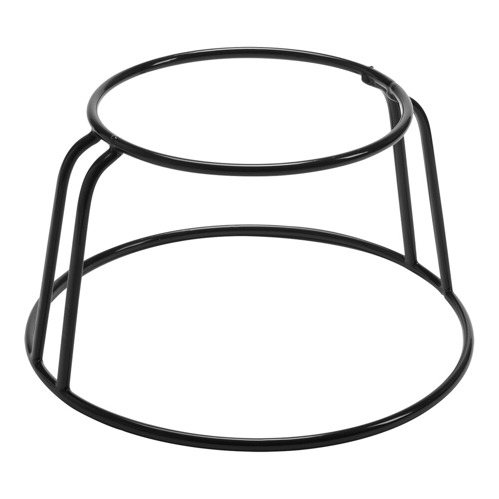 American Metalcraft 6 3/8" 2-Tier Black Rubberized Seafood Stand