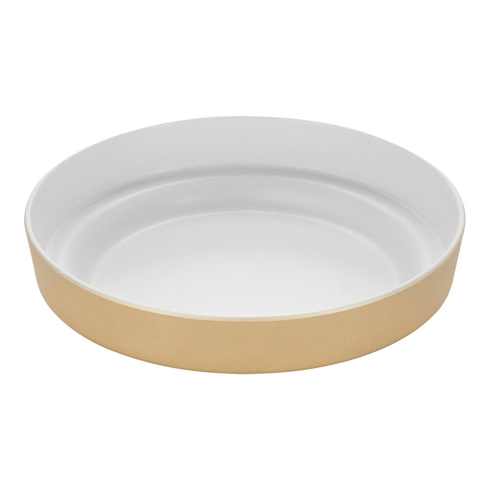 American Metalcraft 10" Gold Melamine Seafood Tray