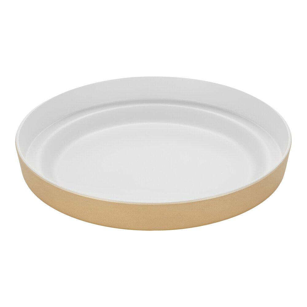 American Metalcraft 13" Gold Melamine Seafood Tray