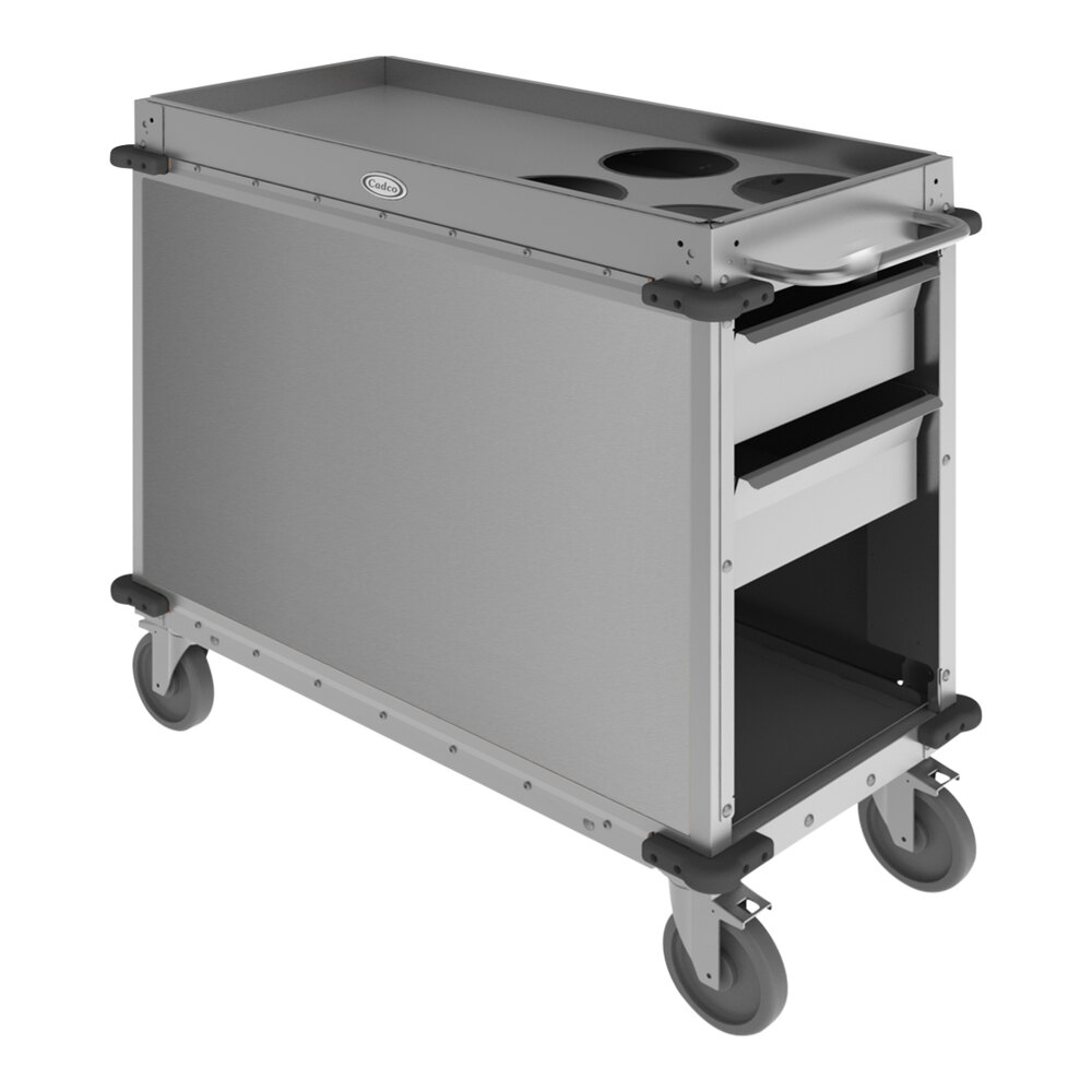 Cadco MobileServ 36 1/4" x 20 5/8" Standard Side-Loading Beverage Cart BC-2