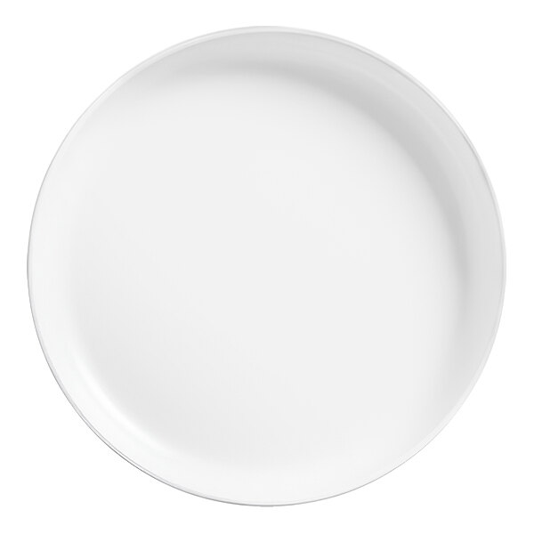 American Metalcraft Ani 6 1/4" White Round Melamine Coupe Plate