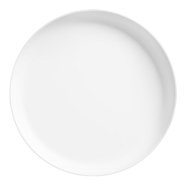 American Metalcraft Ani 10 1/2" White Round Melamine Coupe Plate