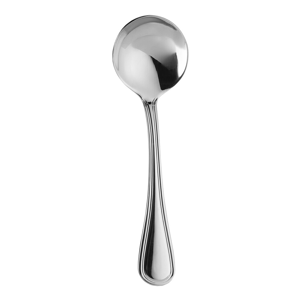 WNK Contour from Steelite International 6 1/2" 18/10 Stainless Steel Extra Heavy Weight Round Bowl Soup Spoon - 12/Case
