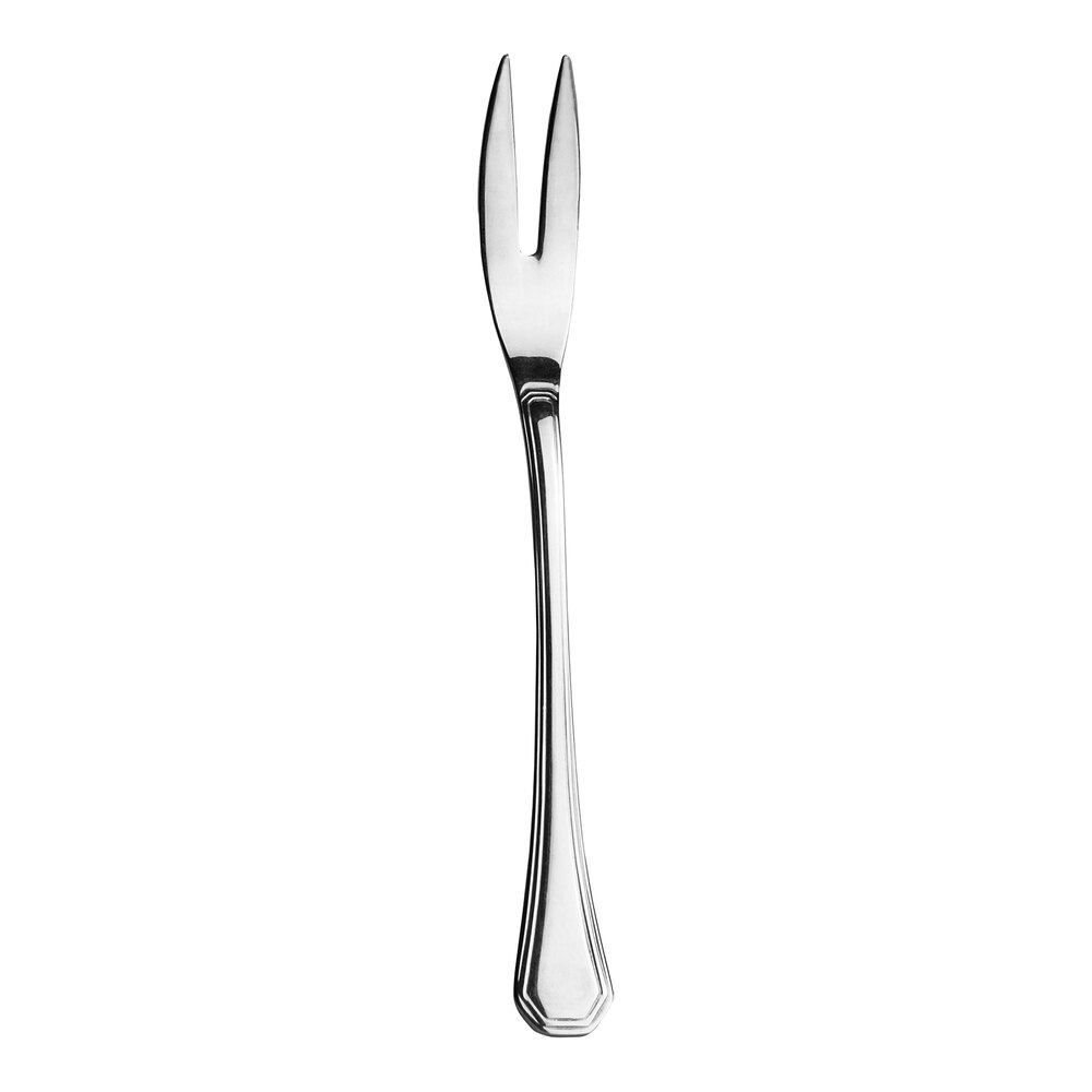 WNK Deluxe from Steelite International 6" 18/10 Stainless Steel Extra Heavy Weight Two-Prong Oyster / Cocktail Fork - 12/Case