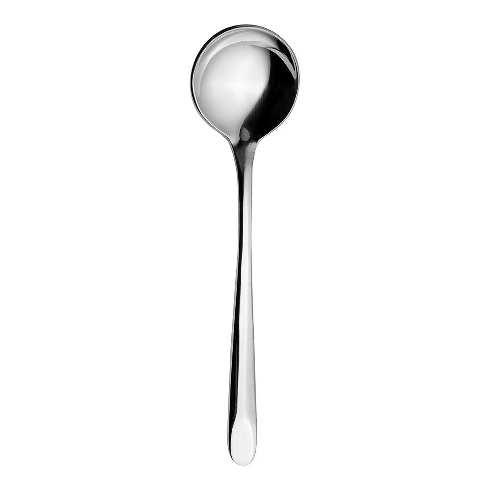 WNK Harlan from Steelite International 7 1/4" 18/10 Stainless Steel Extra Heavy Weight Round Bowl Soup Spoon - 12/Case