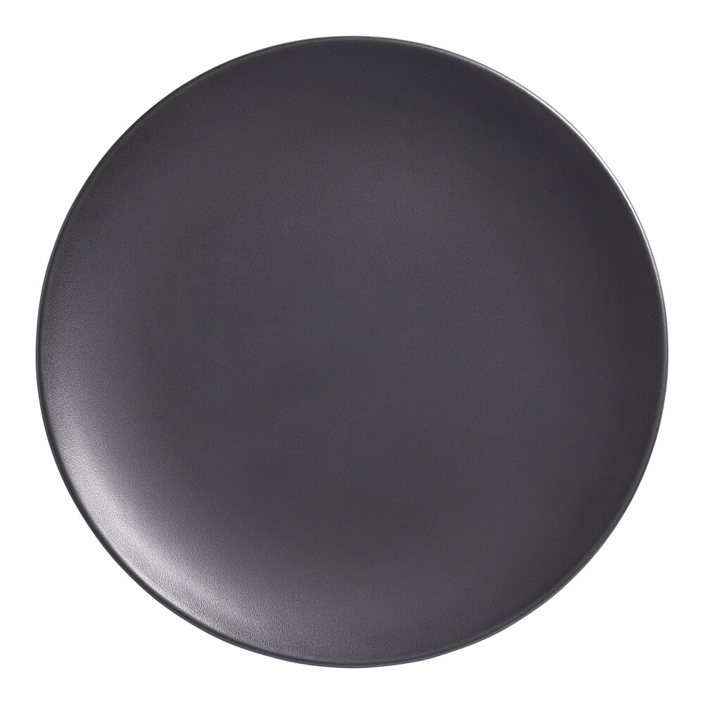 American Metalcraft Mix & Matte 9" Matte Black Round Melamine Coupe Plate
