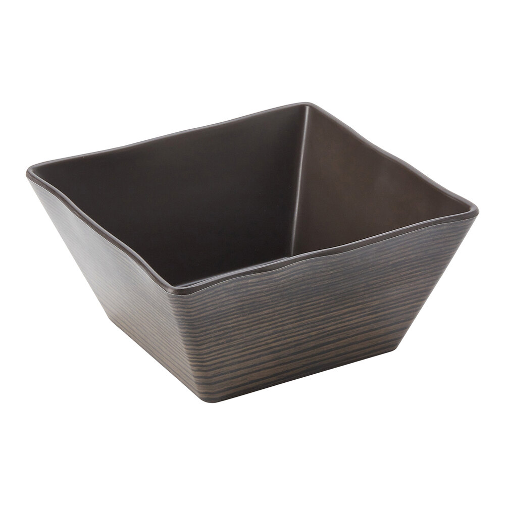 American Metalcraft 58 oz. Square Walnut Melamine Bowl