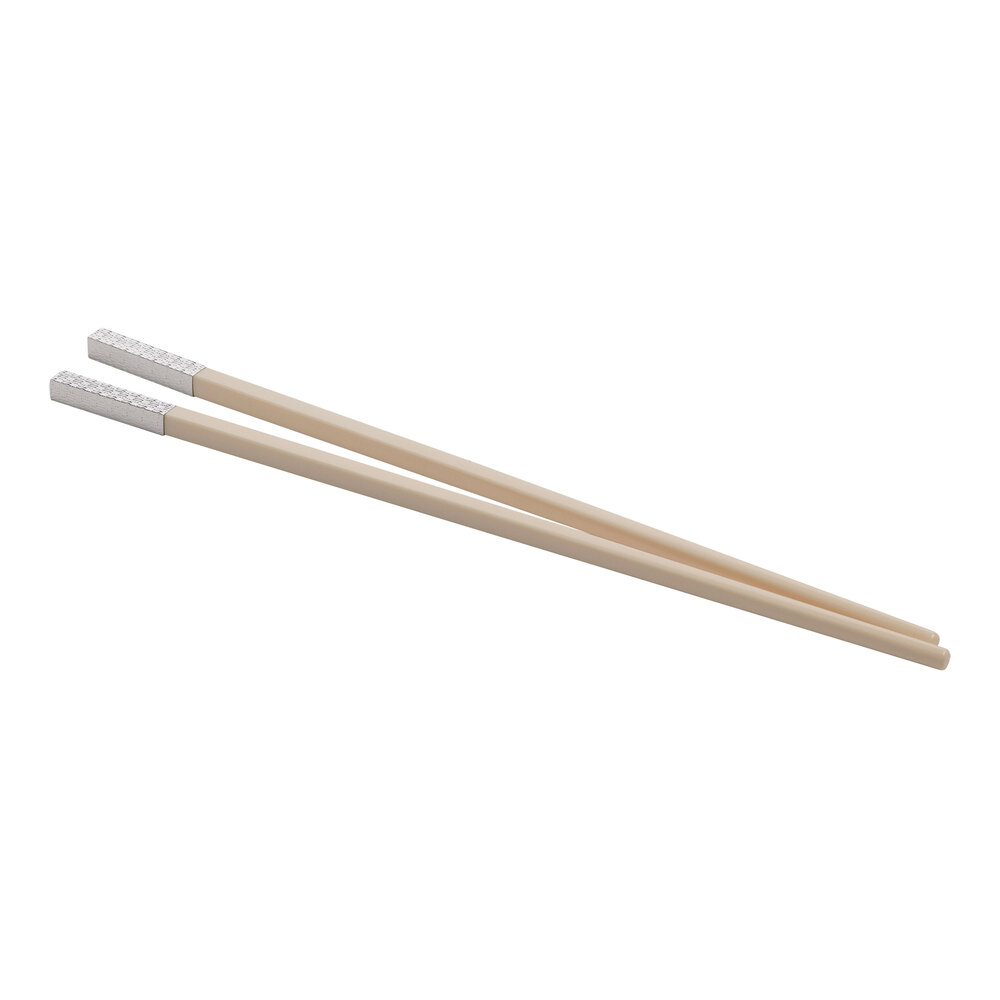 WNK from Steelite International 9 7/8" Ivory Melamine Chopsticks Set - 12/Case