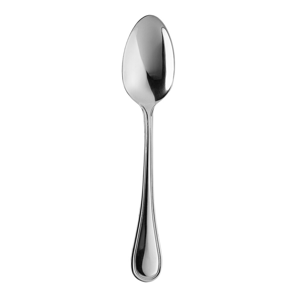 WNK Contour from Steelite International 7 1/4" 18/10 Stainless Steel Extra Heavy Weight Oval Bowl Soup / Dessert Spoon - 12/Case