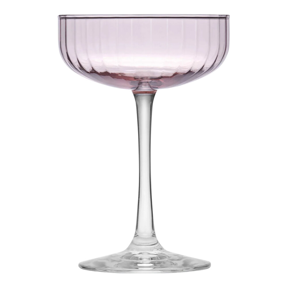 Libbey Linear 8.5 oz. Pink Coupe Glass - 12/Case