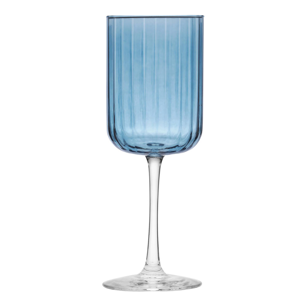 Libbey Linear 13.5 oz. Blue Wine / Cocktail Glass - 12/Case