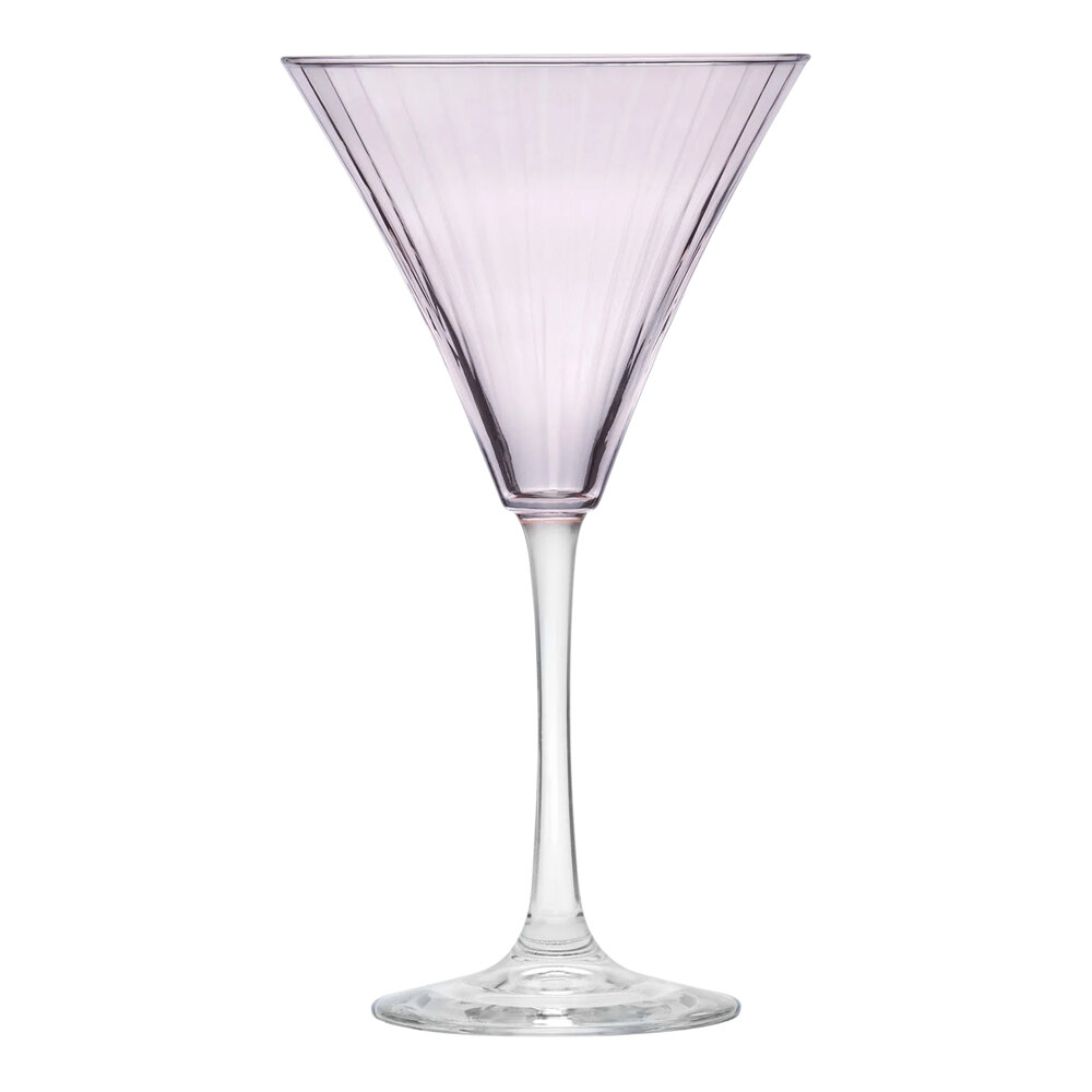 Libbey Linear 9.5 oz. Pink Martini Glass - 12/Case