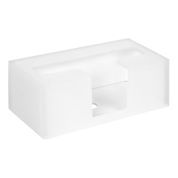 room360 Nassau 10 1/2" x 5" Ice Resin C-Fold Paper Towel Dispenser RTB011FRT21 - 4/Case