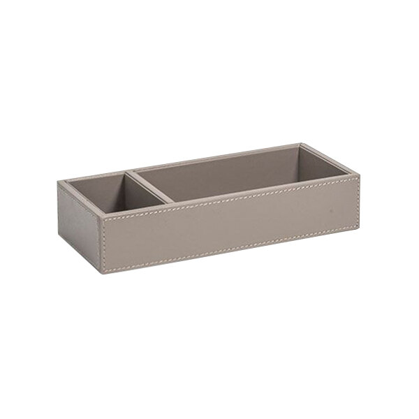 room360 London 9 1/2" x 4 1/4" Stone Faux Leather Organizer - 4/Case