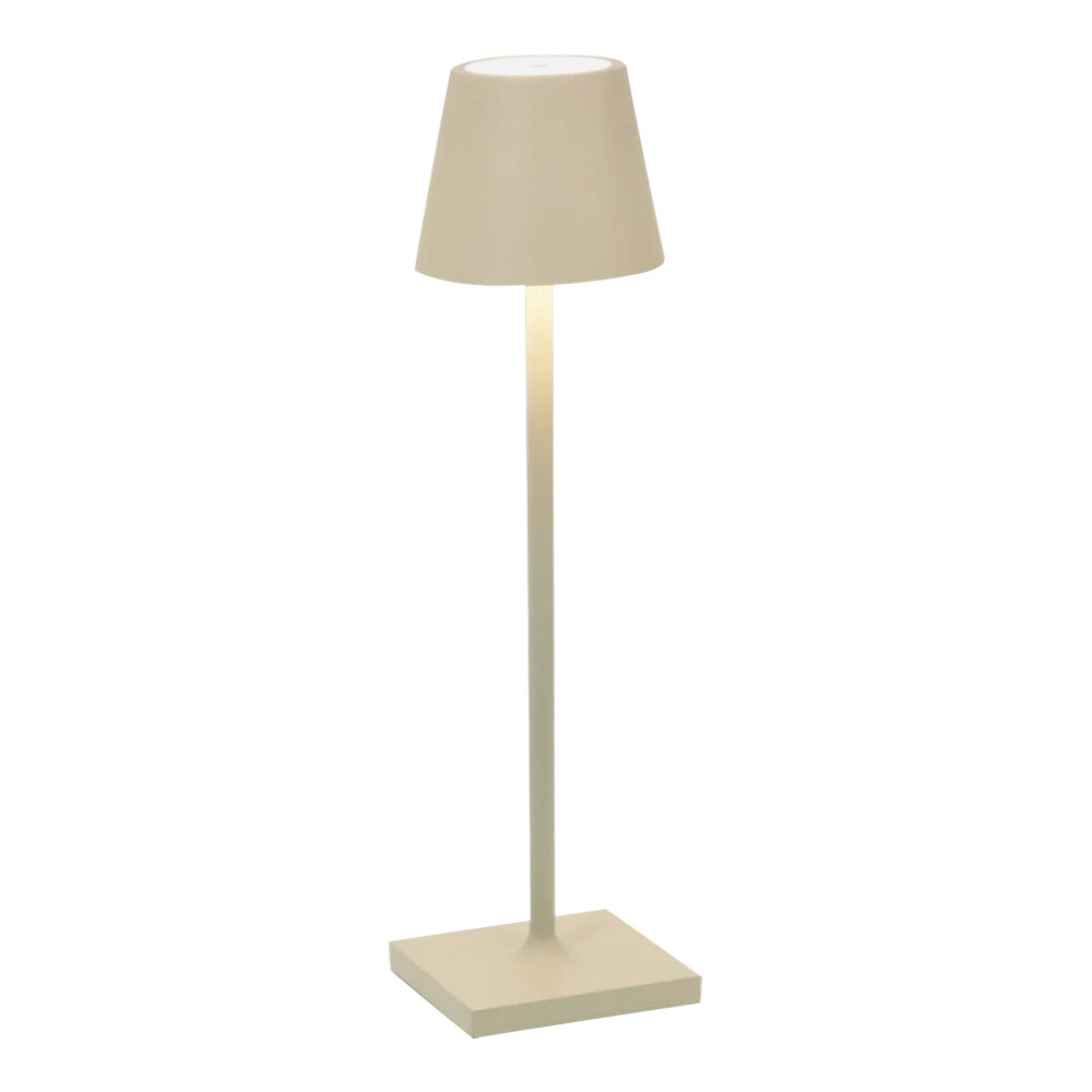 Zafferano America Poldina Pro Micro 10 7/8" Sand Cordless Rechargeable Table Lamp