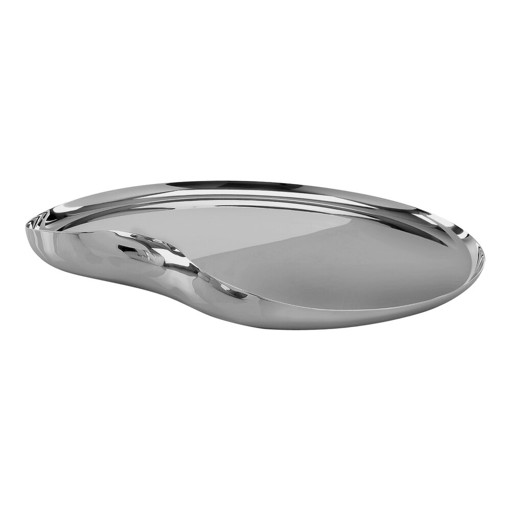 2748937.jpg Robert Welch by Steelite International Drift 14 1/4" x 12 7/8" x 1 5/8" Stainless Steel Serving Tray