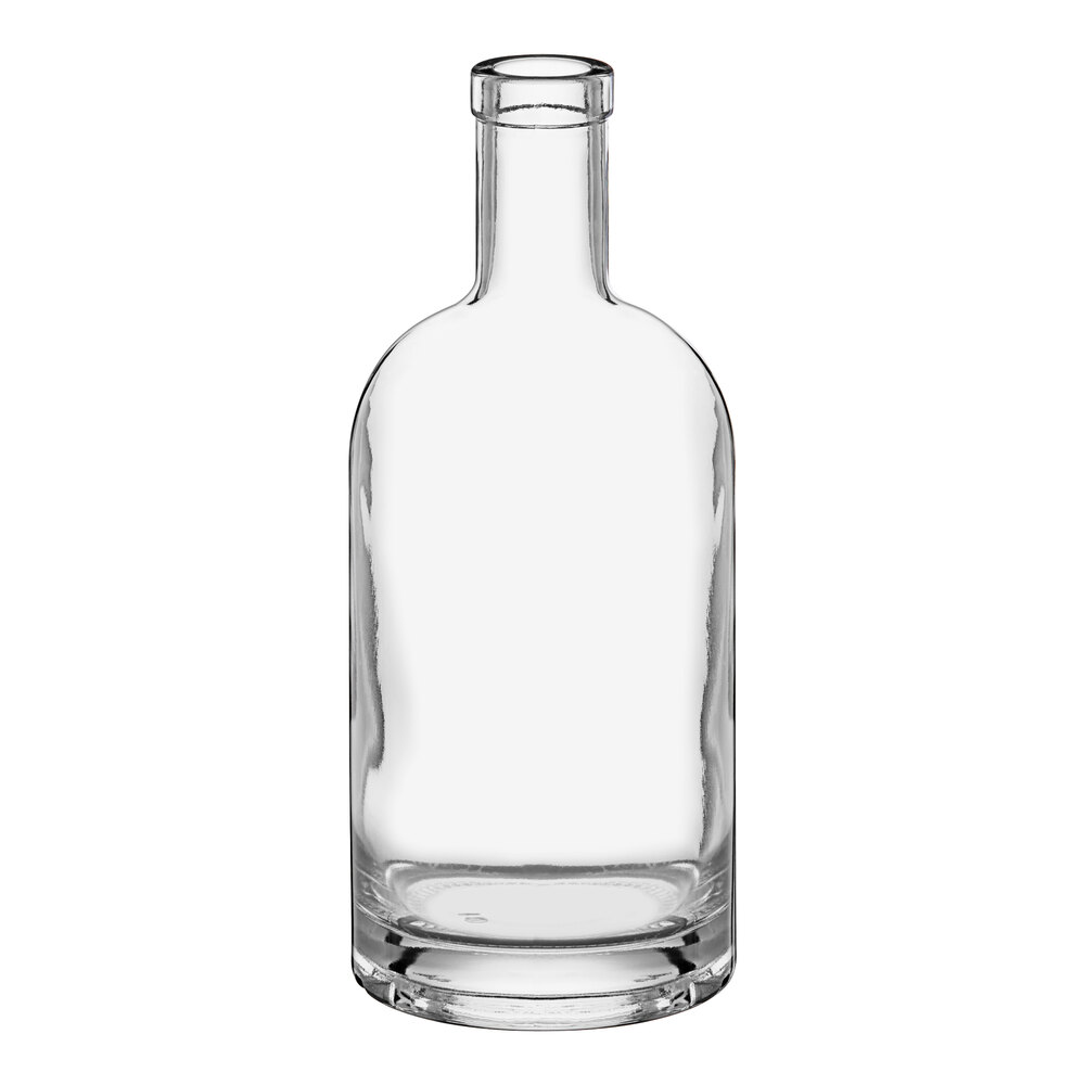 Acopa 25 oz. Customizable Clear Nordic Glass Bottle - 6/Case