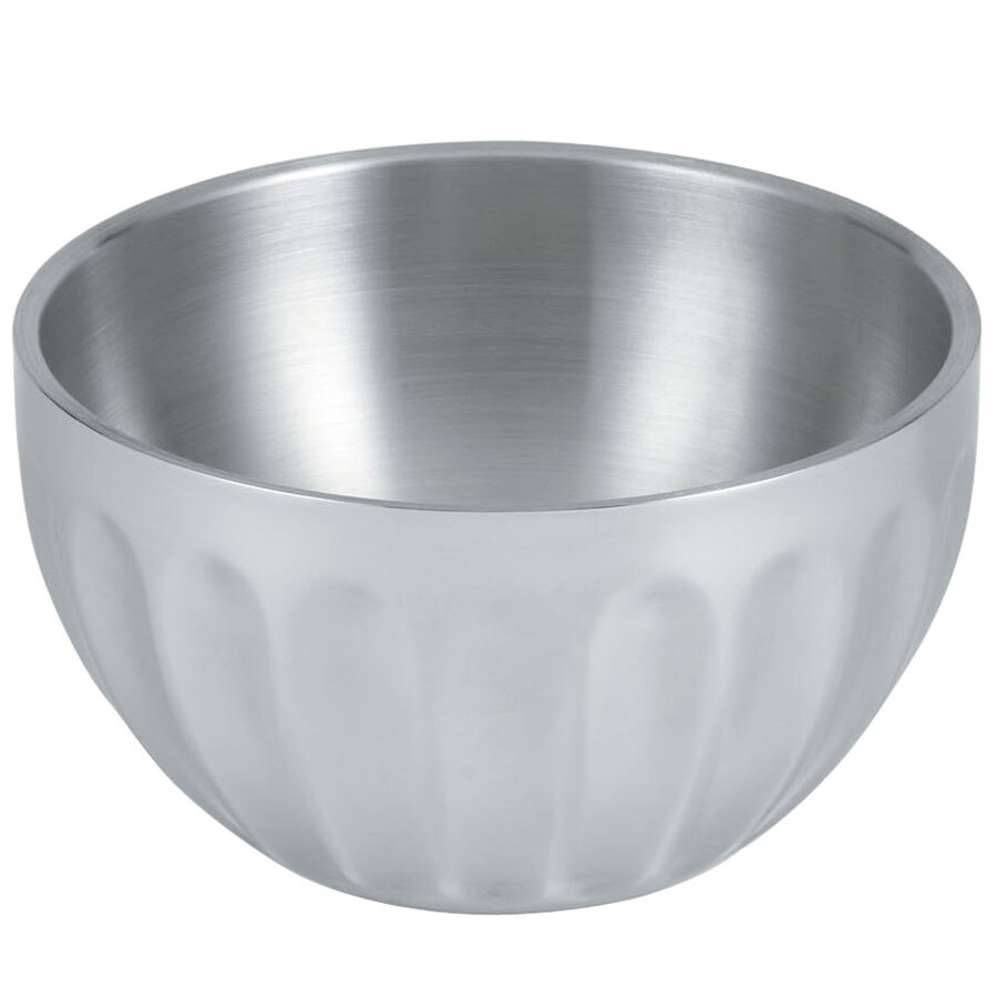 Vollrath 47686 Fluted Double Wall Round 1.7 Qt. Serving Bowl