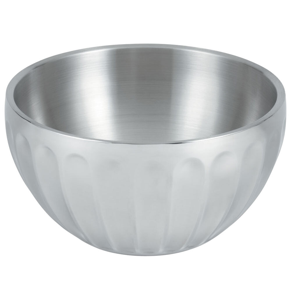 Vollrath 47688 Fluted Double Wall Round 6.9 Qt. Serving Bowl